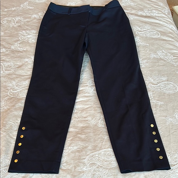 Talbots Navy Hampshire Ankle with gold buttons. - Picture 1 of 10